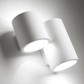 Applique SF-ARTA T253 G9 LED gesso verniciabile biemissione lampada parete moderna cilindro interno