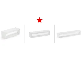 SF-HERMIONE T209 G9 LED 35CM applique murale en plâtre blanc à peindre intérieur à lumière indirecte biemission