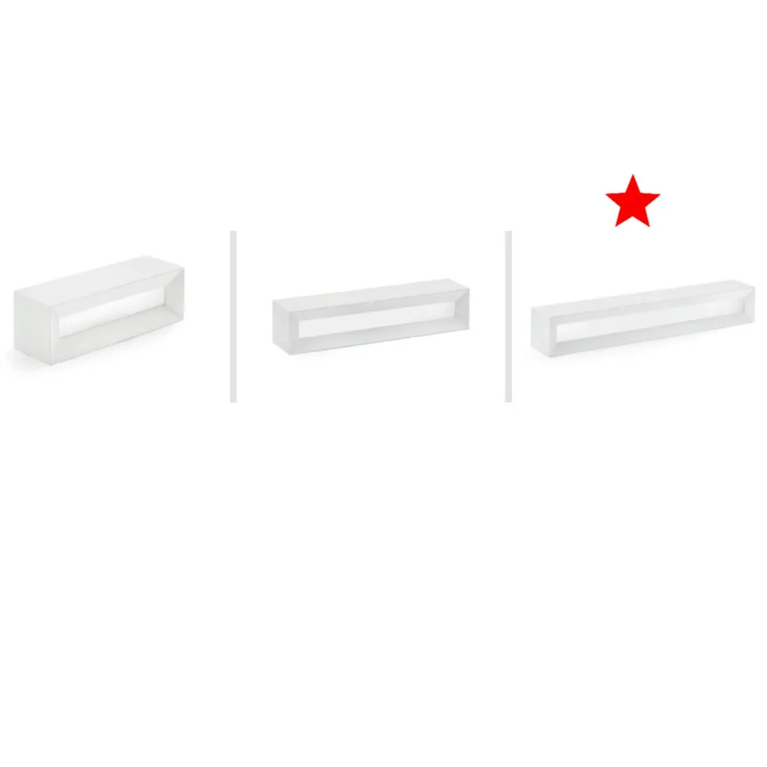 Applique SF-HERMIONE T210 G9 LED 52.5CM gesso bianco verniciabile lampada parete biemissione luce indiretta interno