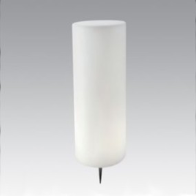 Lampadaire LV-ROLLER 382 E27 LED cylindre moderne blanc résine extérieur IP54