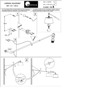 Applique ADJUSTABLE 137 150A Cattaneo illuminazione