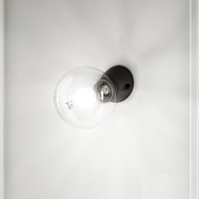 ID-WINERY AP1 E27 LED applique murale en céramique émaillée noir blanc applique murale inclinée classique moderne