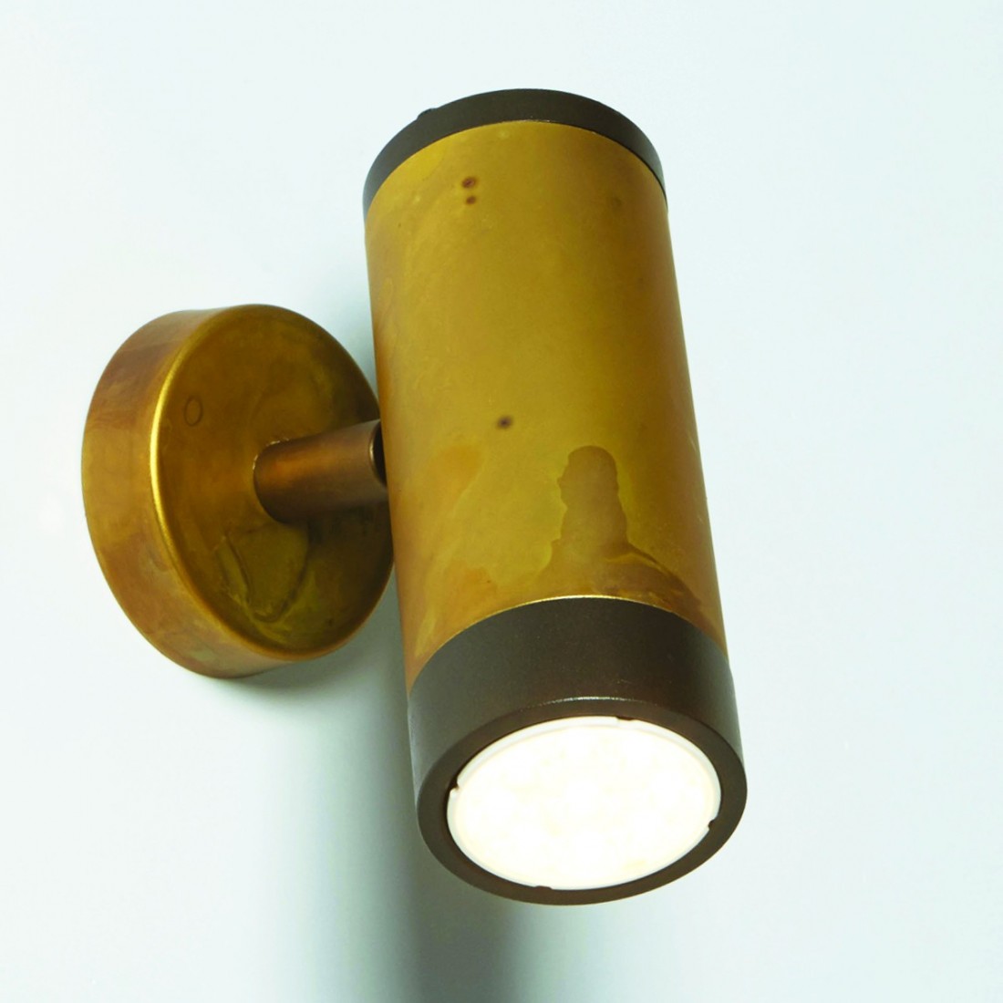 Applique GB-LOLA 929 GU10 10W LED spot orientabile snodabile ottone ossidato lampada parete rustica classica vintage