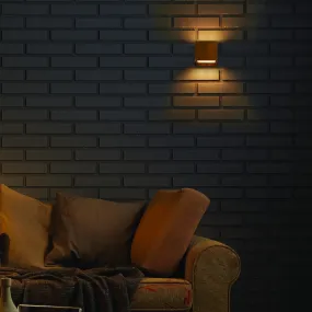 Applique GB-LOLA 929 41 G9 Led ottone invecchiato cubo lampada parete biemissione interno