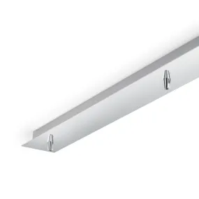 Base ID-ROSONI SP3 blanc métal noir chrome poli intérieur rectangulaire