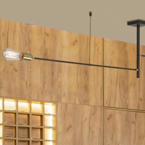 Plafoniera  GB-AGO' 103 73 E27 LED ottone metallo marrone avorio lampada soffitto rustica classica interno