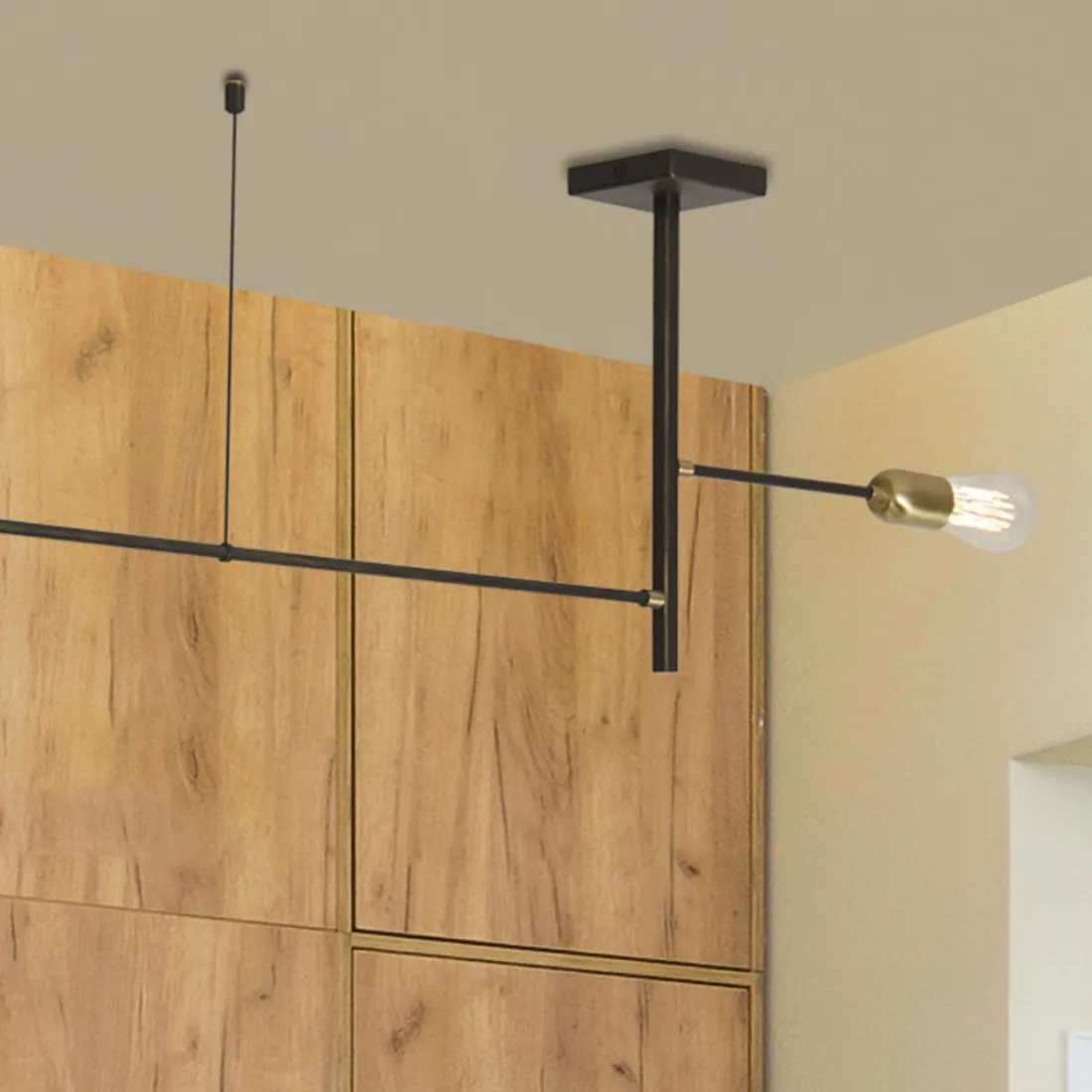 Plafoniera  GB-AGO' 103 73 E27 LED ottone metallo marrone avorio lampada soffitto rustica classica interno