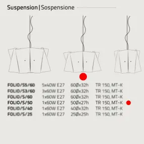 Lustre LZ-FOLIO S 50 E27 LED suspension couleur polilux blanc intérieur moderne