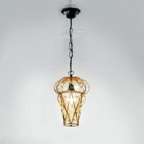 Suspension SY-TIEPOLO 1443 24 E27 LED acier inoxydable verre soufflé classique Murano lustre artisanal à l'intérieur