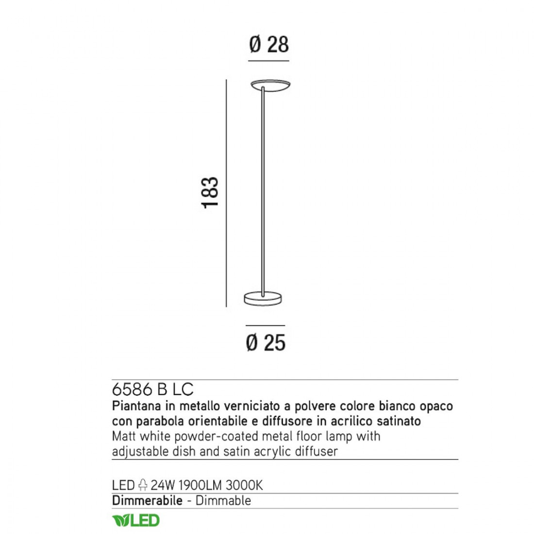 Piantana OPHELIA 6586 Perenz illumina