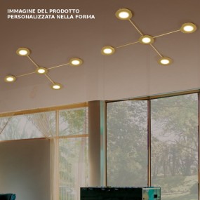 Plafoniera CO-VINTAGE SYSTEM 876 PA Gx53 LED componibile metallo verniciato lampada parete soffitto moderna interno