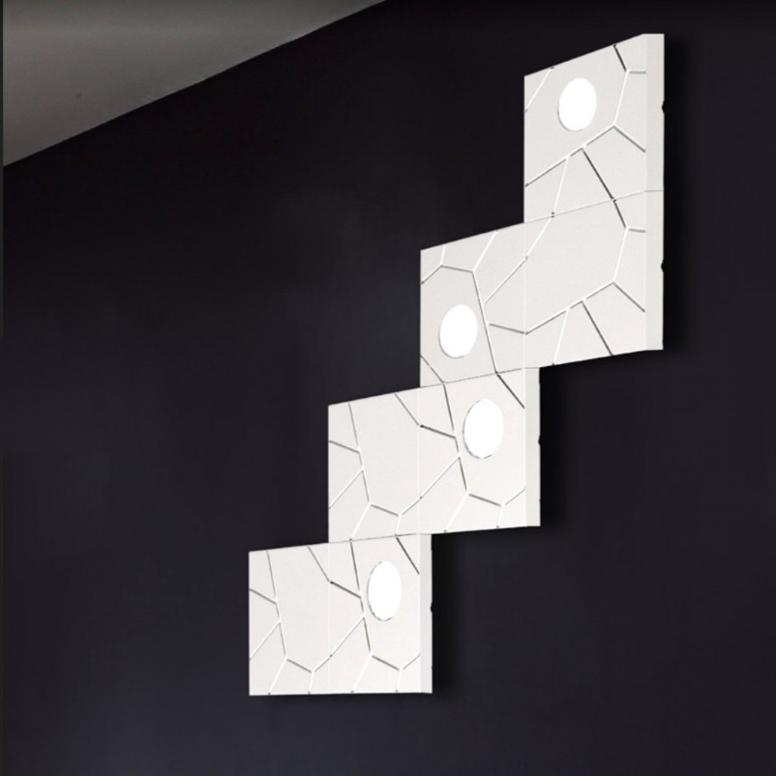 CO-STREET SYSTEM applique murale 7 LUMIÈRES 9W GX53 LED plafonnier mural en métal peint à lumière indirecte moderne