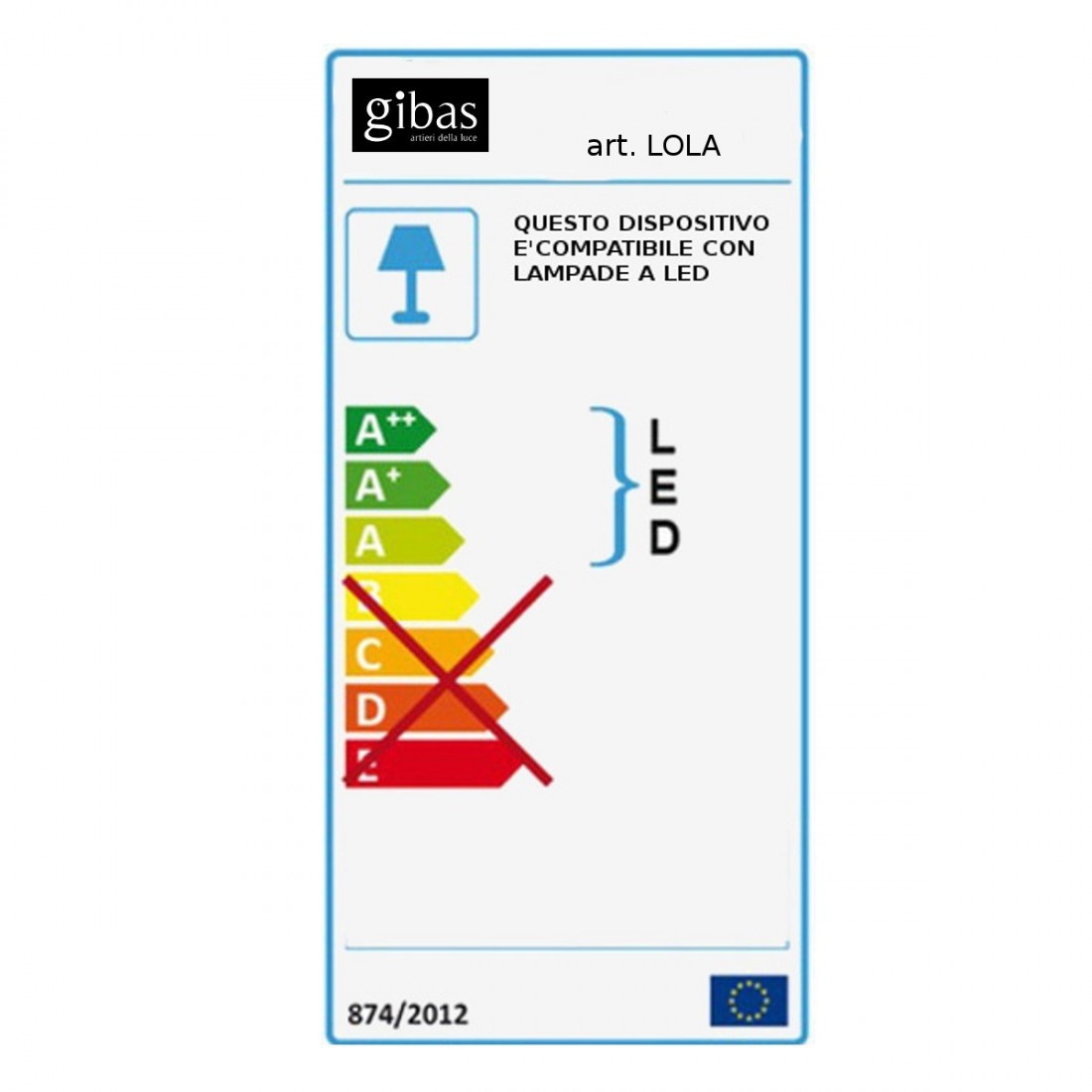 Applique GB-LOLA 929 41 G9 Led ottone invecchiato cubo lampada parete biemissione interno