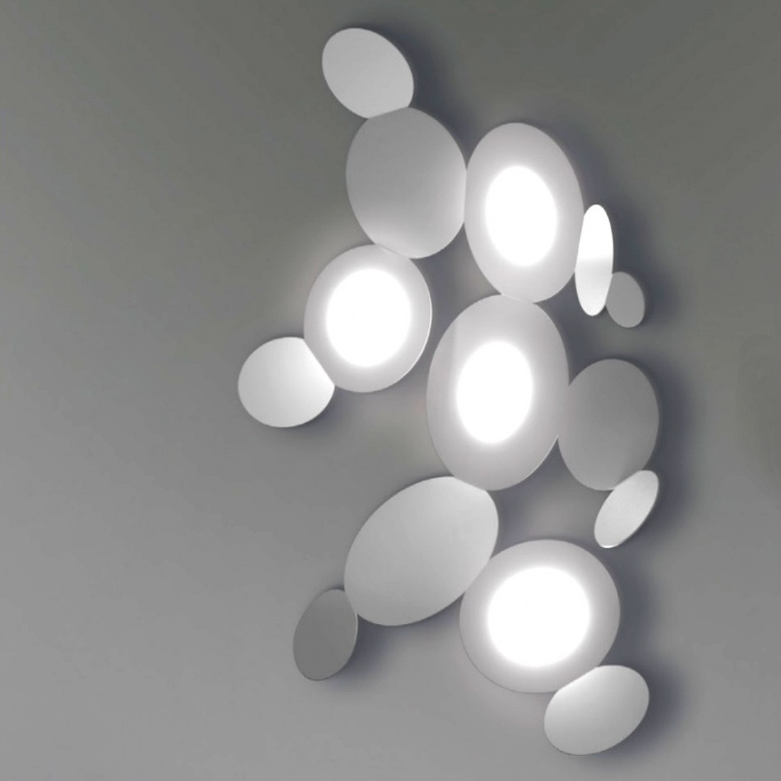 Applique CO-MICKEY 861 4PA 9W LED GX53 metallo verniciato lampada parete ultramoderna luce diffusa interno