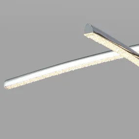 Sospensione PD-VICKY 1093 S3 37.8W LED 2650LM 4000°K metallo alluminio cromato acrilico lampadario moderno monoemissione interno