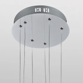 Suspension PD-VICKY 1093 S3 37.8W LED 2650LM 4000 ° K métal chromé aluminium acrylique lustre moderne simple émission interne