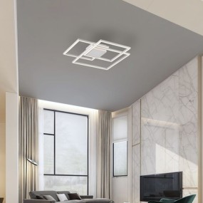 Plafoniera PD-TALETE 1092 PL3 42W LED 2940LM 4000°K metallo alluminio lampada soffitto ultramoderna quadrata luce diffusa