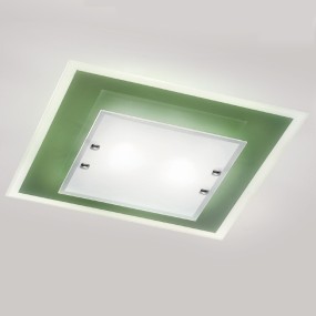 Moderne Deckenleuchte aus farbigem Glas, E27-Innenbeleuchtung mit LED