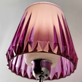 Moderne abat-jour Illuminando GAIA LU LED Tischleuchte Acryl taupe lila Innen transparent E14