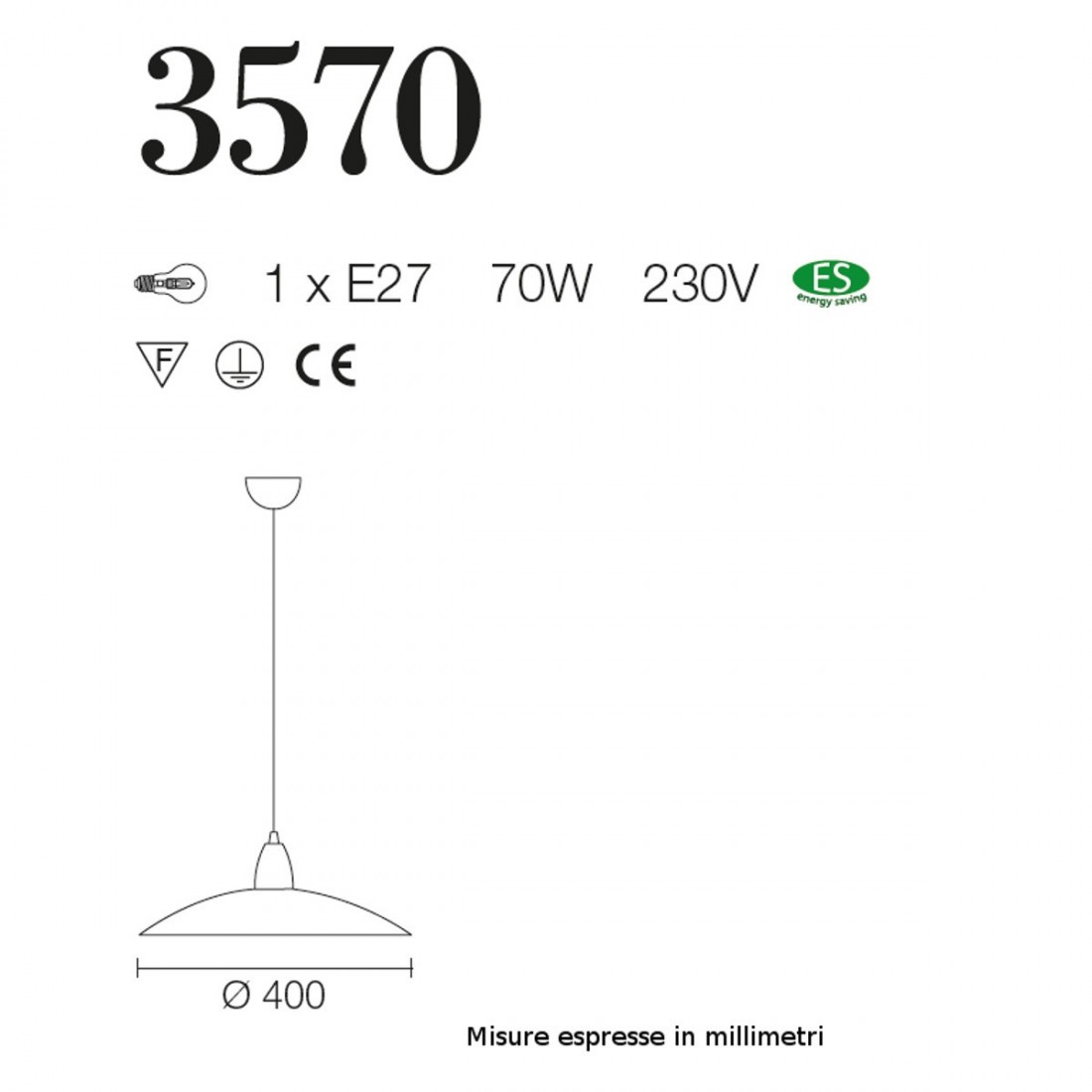 Sospensione SV-FLO 3570 E27 LED 40CM piatto tondo vetro colorato lampadario moderno interno