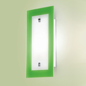 Moderne Wand- oder Deckenleuchte aus farbigem Glas, E27 LED-Fassung, IP20