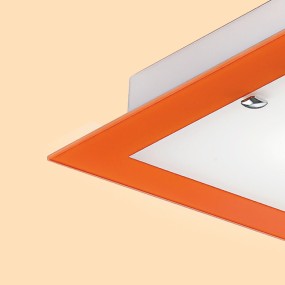 Plafoniera SV-BASIC COLOR 4224 E27 LED 85CM rettangolare moderna lampada parete soffitto vetro colorato interno