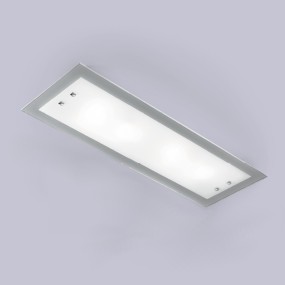 Plafoniera SV-BASIC COLOR 4224 E27 LED 85CM rettangolare moderna lampada parete soffitto vetro colorato interno