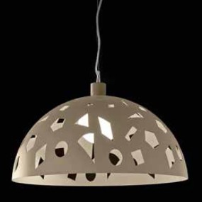 Lampadario moderno Illuminando GEO SP C2 LED sospensione metallo taglio laser bianco grigio sabbia interni  50CM E27