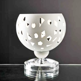 Abat-jour moderna illuminando GEO LU E14 LED metallo traforato