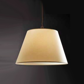 Lampadario classico Illuminando STREET SOFT SP 40 LED sospensione pergamena avorio treccia metallo brunito interni E27