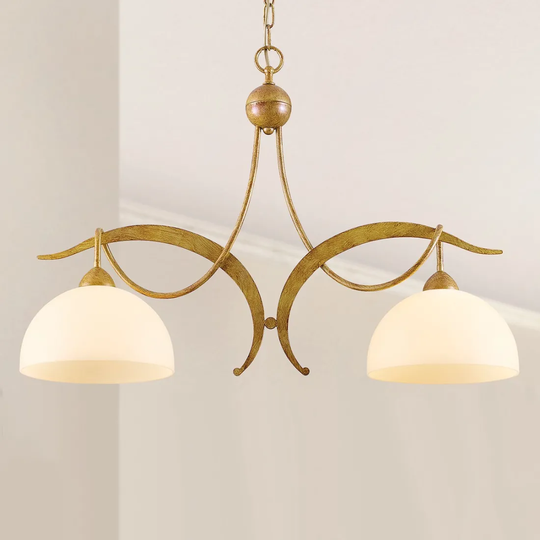 LM-1720 E27 60W barbell lustre intérieur en verre de fer classique