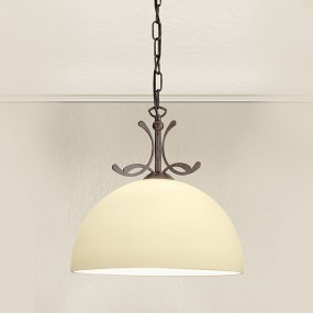 Suspension LM-1910 E27 LED classique lustre intérieur en verre métallique