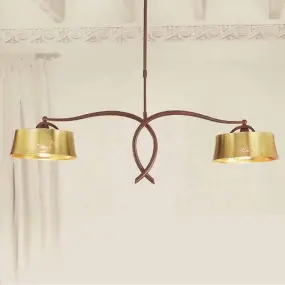 Rocker LM-1895 2B E27 LED lustre en verre décoré classique à l'intérieur