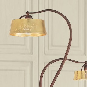 Stehlampe LM-1895 2P E27 E14 LED klassische Stehlampe mit innenverziertem Glas