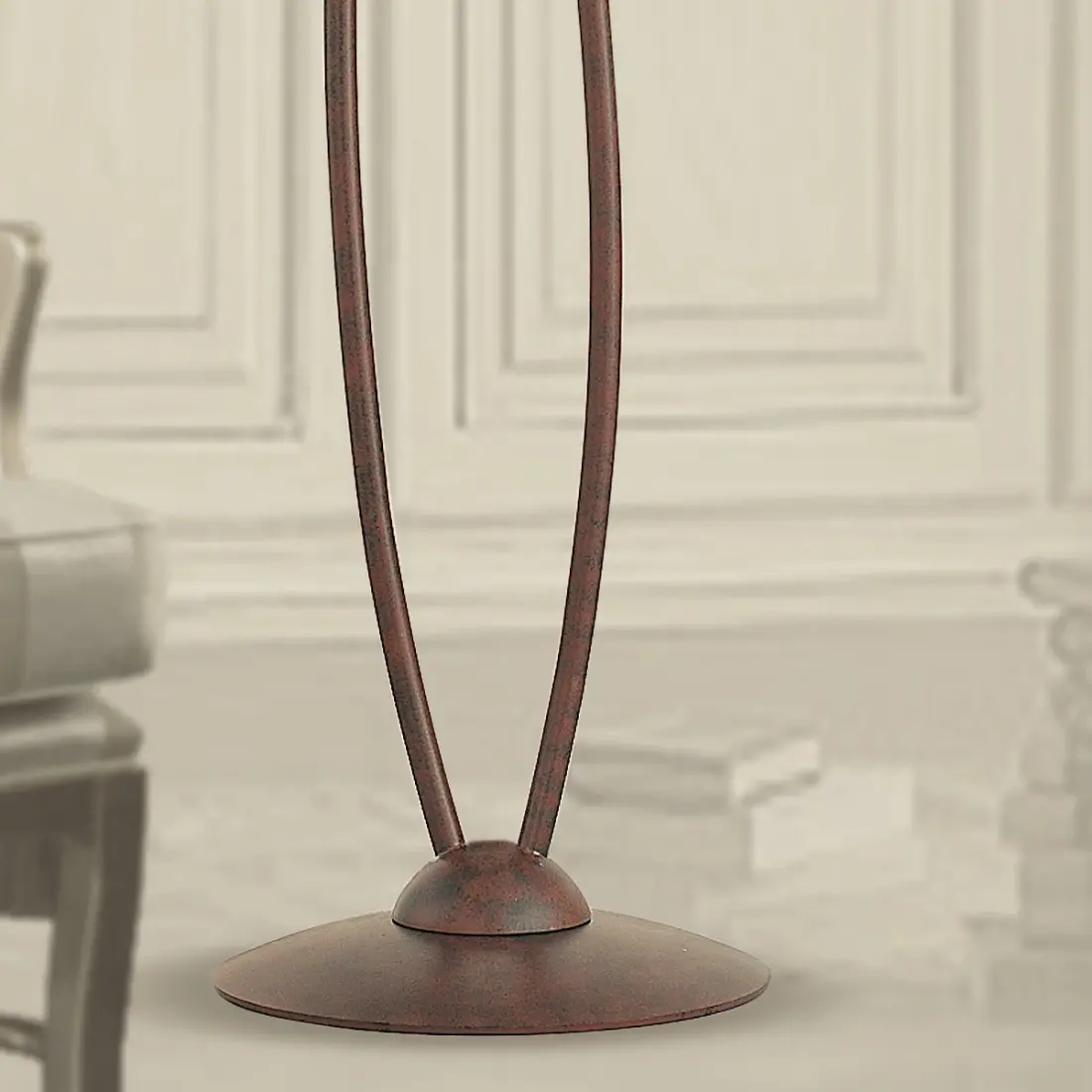 Lampadaire LM-1895 2P E27 E14 LED lampadaire classique décoré intérieur en verre