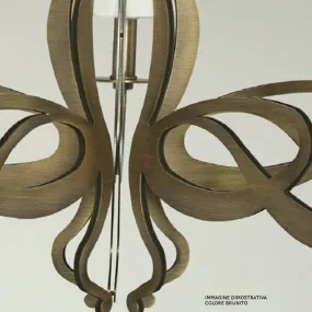 Applique LM-2001 E14 LED classico metallo foglia oro argento lampada parete interni