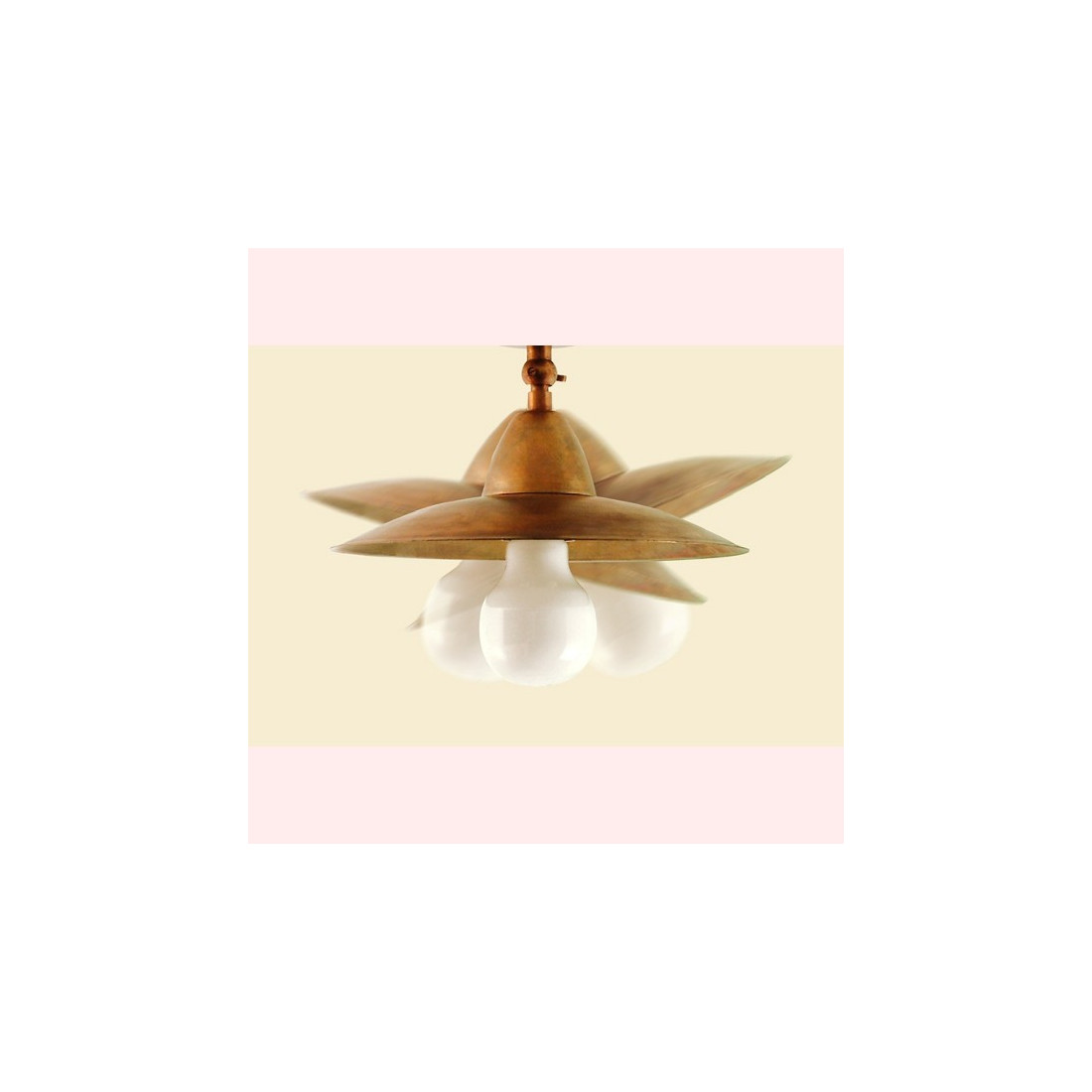 Applique BA-ELISNOD lampada parete classica rustica interno ottone E27