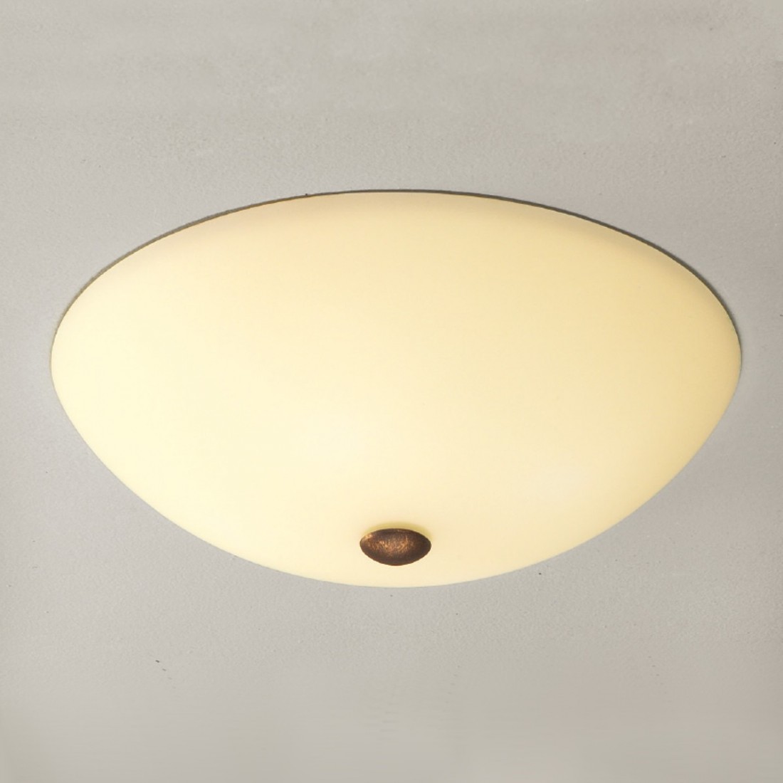 Plafoniera LM-3460 E27 LED classica vetro crema bianco satinato lampada soffitto interni