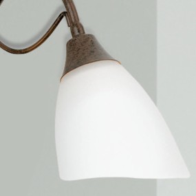 Lampe de table LM-1780 1L 34CM E14 LED classique en métal ivoire doré lampe de table en verre satiné marron foncé