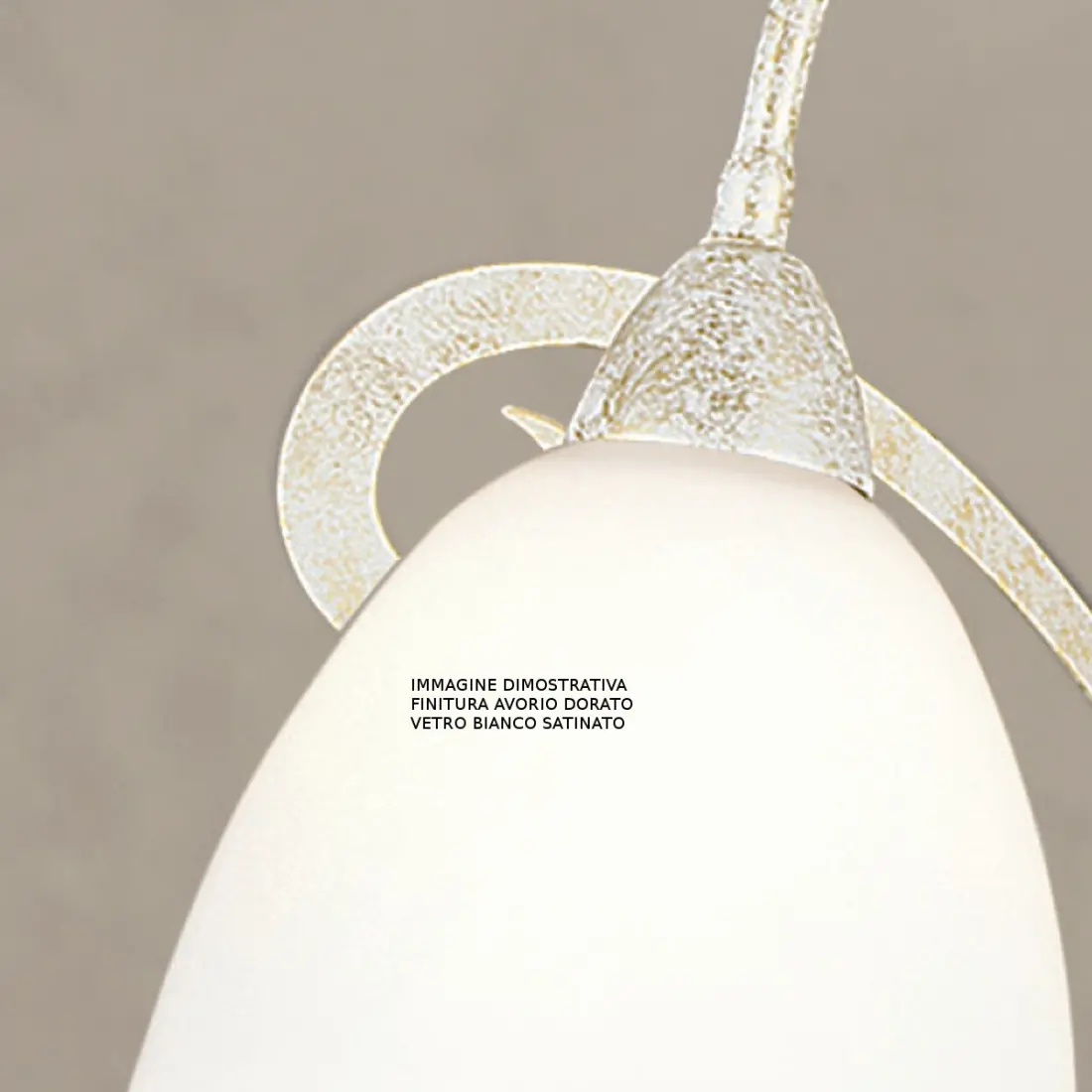 LM-1945 1S E27 LED lustre classique avec suspension intérieure en verre à plaque ivoire or strié marron