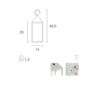 Außenbatterielampe PAN...