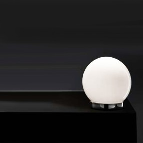 Lampe led moderne avec sphère blanc lait brillant Sfera Illuminando