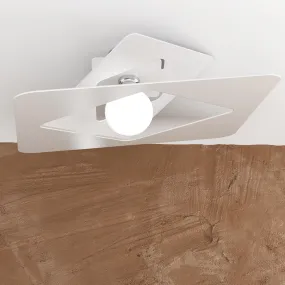 Plafoniera TP-WACKY E27 LED 60x60 metallo bianco grigio sabbia lampada soffitto ultramoderna quadrata interno