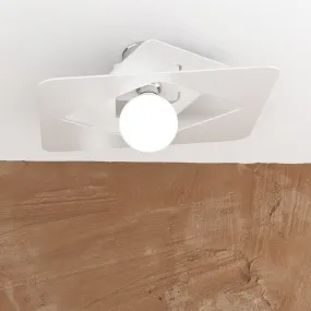 Plafoniera TP-WACKY E27 LED 45x45 metallo bianco grigio sabbia lampada soffitto ultramoderna quadrata interno