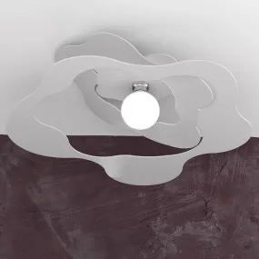 Plafoniera TP-RIPPLES 1158 PL70 E27 LED metallo bianco grigio sabbia lampada soffitto ultramoderna fiore ondulato interno