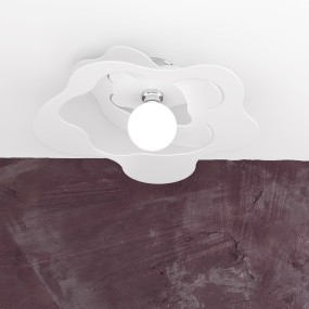 Plafonnier TP-RIPPLES 1158 PL50 E27 LED métal blanc gris lampe de sable plafond ultramoderne fleur intérieur ondulé