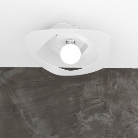 Plafoniera TP-WARPED 1157 PL50 E27 LED metallo bianco grigio sabbia lampada soffitto ultramoderna irregolare interno