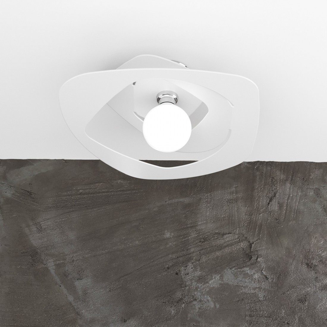 TP-WARPED 1157 PL50 E27 LED plafonnier blanc métal gris sable lampe ultramoderne irrégulier plafond intérieur