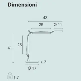 Abat-jour PN-ALTER 5W LED 410LM métal bras réglable lampe moderne technique table bureau intérieur