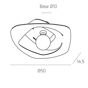 Plafoniera TP-WARPED 1157 PL50 E27 LED metallo bianco grigio sabbia lampada soffitto ultramoderna irregolare interno